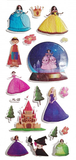 stickers prinses junior 9 x 27 cm papier 18-delig
