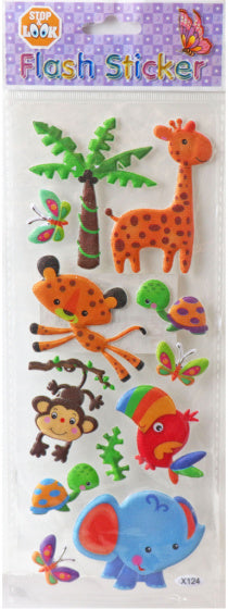 stickervel Flash palmboom junior 10 x 19 cm 13-delig