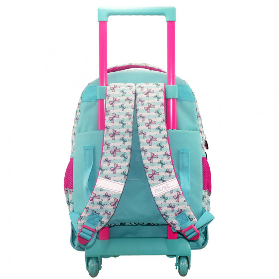 trolley rugzak Follow Your Dream 30 liter blauw/roze