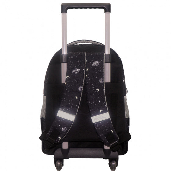 trolley rugzak Football 30 liter polyester zwart/wit