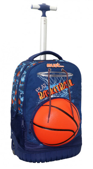 trolley rugzak Premium 30 liter 31 x 20 x 47 cm blauw
