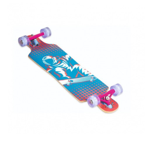 longboard Compact 83 x 22 cm blauw/roze