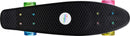 skateboard Neon junior zwart 57 x 15 cm