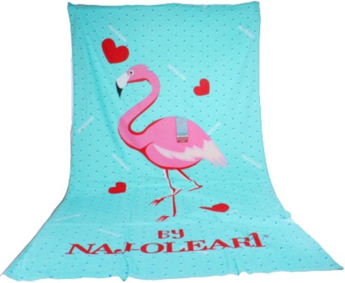 standlaken junior 170 x 90 cm katoen blauw/roze