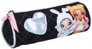 etui Disco meisjes 7 x 21 cm polyester zwart