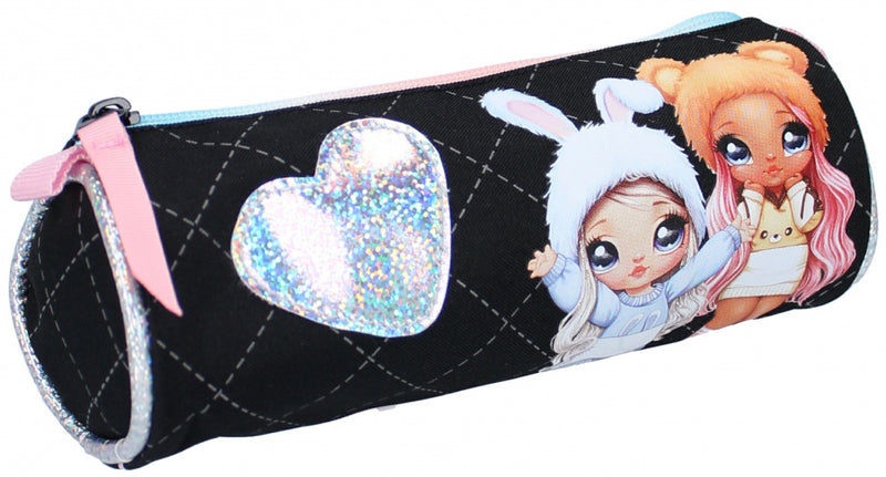 etui Disco meisjes 7 x 21 cm polyester zwart