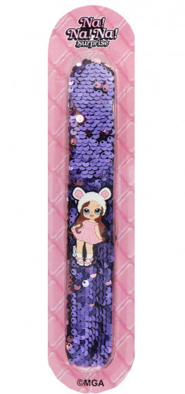 klaparmband pailletten paars/roze one-size