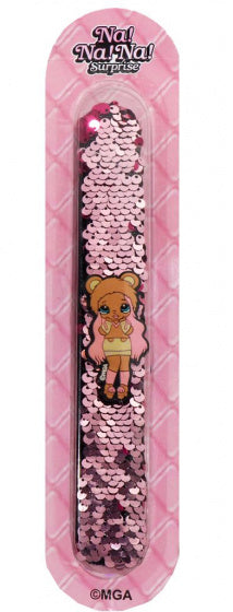 klaparmband pailletten paars/roze one-size