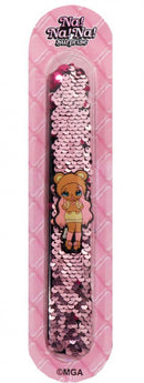 klaparmband pailletten paars/roze one-size