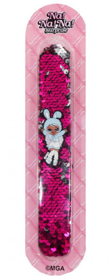 klaparmband pailletten paars/roze one-size