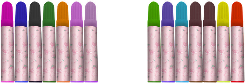 kleurset meisjes 54 x 47 cm roze 31-delig