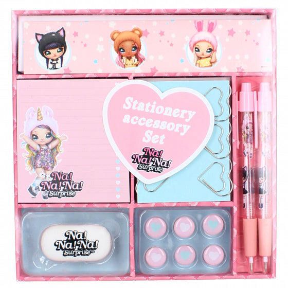 schrijfset Chic meisjes 19 cm roze 23-delig