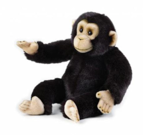 knuffel chimpansee junior 30 cm pluche zwart