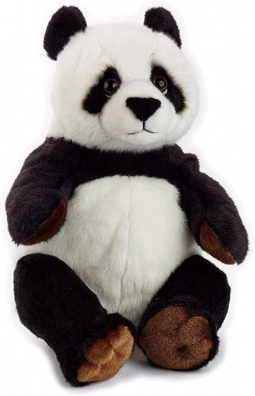 knuffel panda junior 22 cm pluche zwart/wit