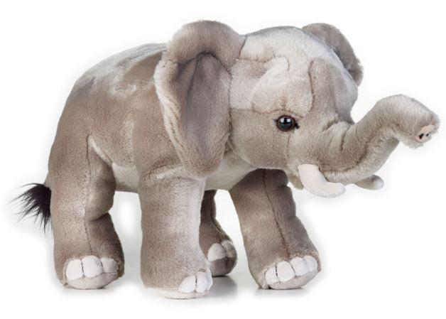knuffeldier olifant junior 25 cm pluche grijs