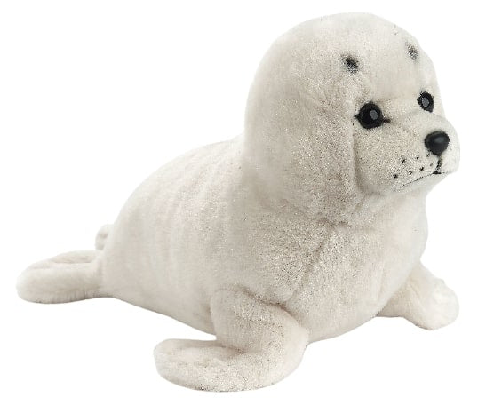 knuffelzeehond junior 28 cm pluche wit