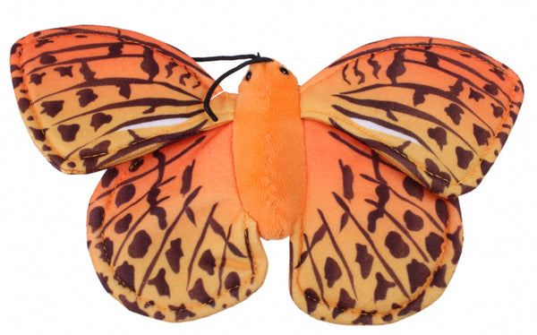 vingerpop vlinder 22 cm pluche oranje