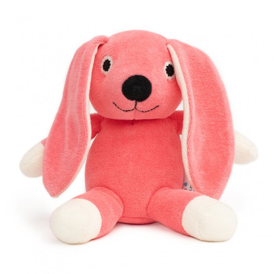 knuffeldier konijn velours 18 cm roze