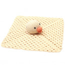 knuffeldoekje eend gehaakt 10 cm beige