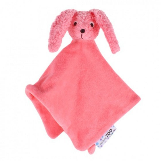 knuffeldoekje konijn biologisch 32 cm roze