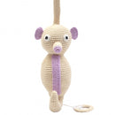 muziekdoosje zeepaardje gehaakt 20 cm beige