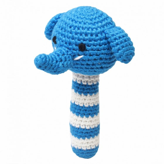 rammelaar olifant gehaakt 14 cm blauw