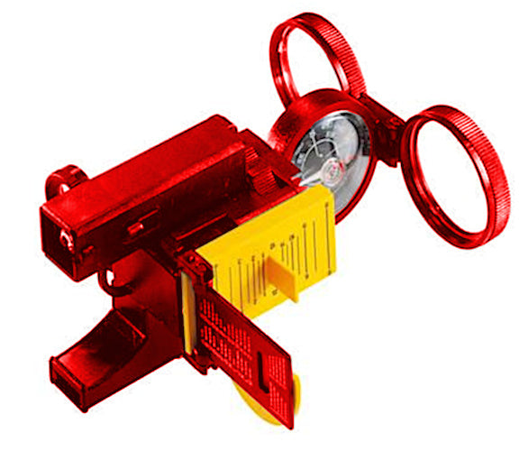 multifunctioneel kompas Super junior 12 x 10 cm rood