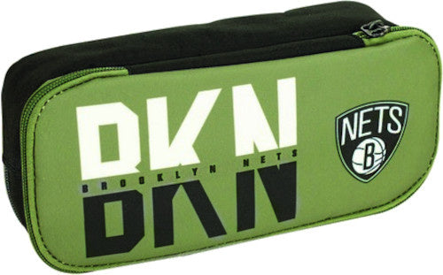 etui Brooklyn Nets 21 x 9 x 6 cm polyester groen/zwart