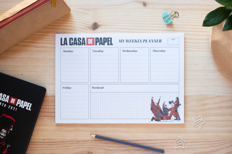 weekplanner A4 papier wit 54 vellen