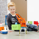 containerkraan Havenlijn junior 48 cm hout rood