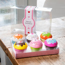 cupcake assortiment junior 13,5 cm hout 7-delig