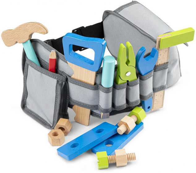 gereedschapsriem junior 48 cm blauw 18-delig