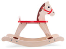 hobbelpaard junior 78 x 32 cm hout blank/rood