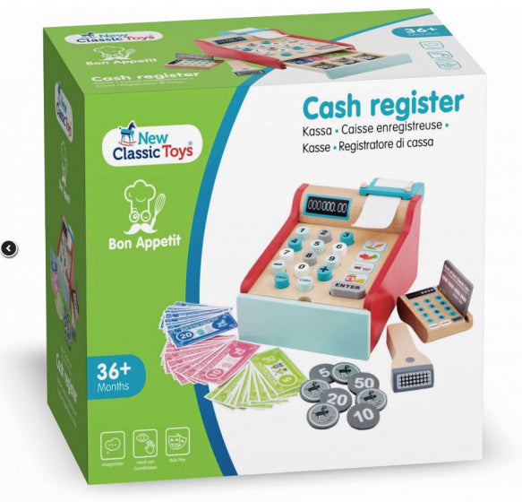 kassa junior 20 x 16,5 cm hout/papier 43-delig