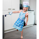 kookschortset junior 28 cm textiel blauw 3-delig