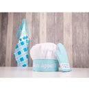kookschortset junior 28 cm textiel blauw 3-delig