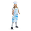 kookschortset junior 28 cm textiel blauw 3-delig