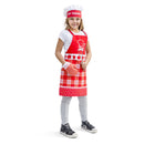 kookschortset junior 28 cm textiel rood 3-delig