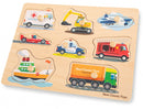 vormenpuzzel voertuigen junior hout 9-delig