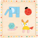 magneetpuzzel 30 x 30 cm hout naturel 4-delig