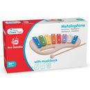 Metallofoon 8-toons 26 cm hout/staal 3-delig