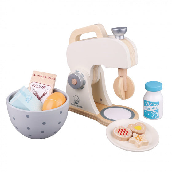 mixerset junior 20,8 x 18,2 cm hout bruin 7-delig