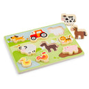 vormenpuzzel Chunky Farm junior hout 9 stukjes
