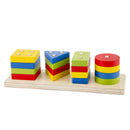 blokkenpuzzel Geometrisch junior hout 16 stukjes