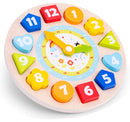 puzzelklok Educational 22 x 22 cm hout 4-delig
