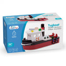 sleepboot Havenlijn 34,5 cm hout rood/zwart