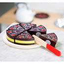 snijset chocoladetaart junior 16 cm hout 3-delig