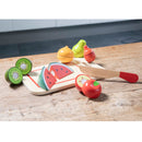 snijset fruit junior 24 cm hout 8-delig