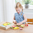 snijset lunchbox junior 24,5 cm hout 18-delig