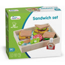 snijset lunchbox junior 24,5 cm hout 18-delig